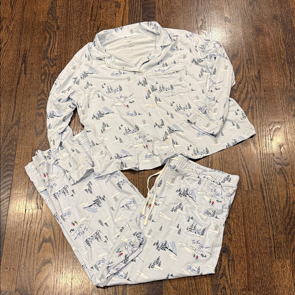 AUDEN Cozy Winter Wonderland woman’s plus Pajamas xxl - Picture 2 of 6